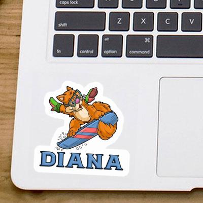 Sticker Snowboarder Diana Laptop Image