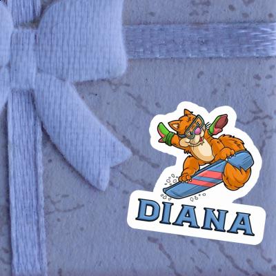 Sticker Snowboarder Diana Notebook Image