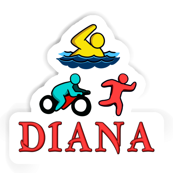 Diana Autocollant Triathlète Notebook Image