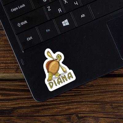 Sticker Diana Yoga Turtle Laptop Image