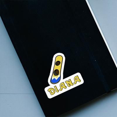 Diana Sticker Wakeboard Notebook Image