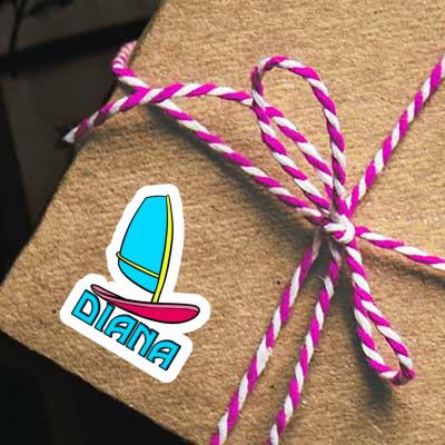 Aufkleber Windsurfbrett Diana Gift package Image