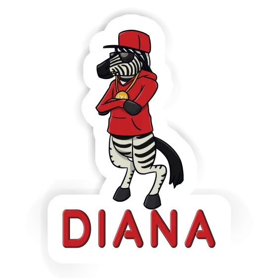 Diana Sticker Zebra Notebook Image