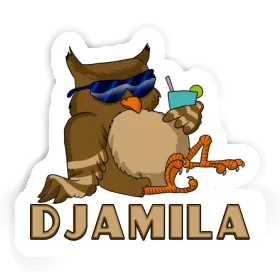 Autocollant Hibou Djamila Image
