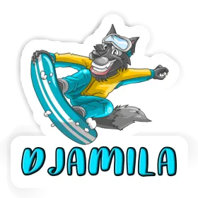 Autocollant Djamila Snowboardeur Image
