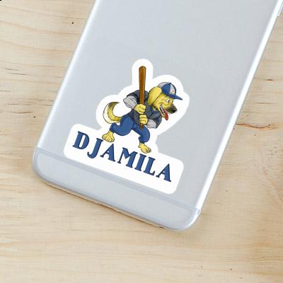 Sticker Baseball Dog Djamila Notebook Image