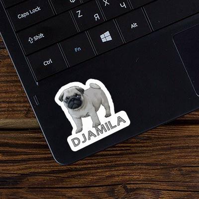 Djamila Sticker Pug Notebook Djamila Sticker Pug Notebook Image
