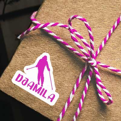 Djamila Sticker Skier Notebook Image