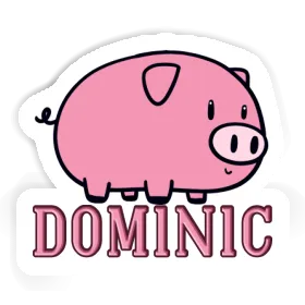 Autocollant Cochon Dominic Image