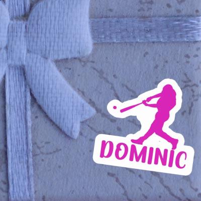 Dominic Sticker Baseball Player Notebook Dominic Sticker Baseball Player Gift package Image