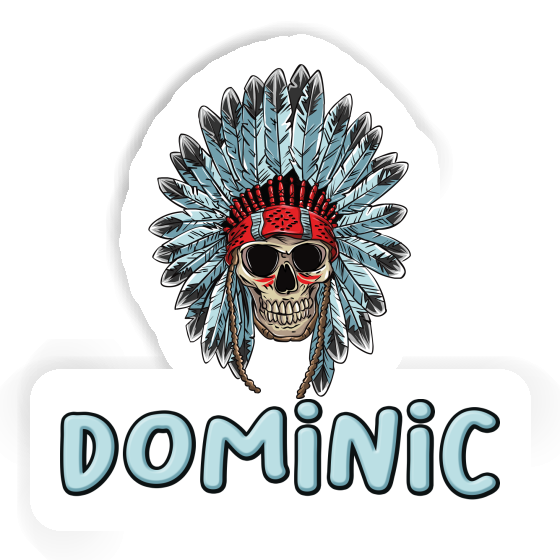 Sticker Dominic Indian Skull Laptop Image