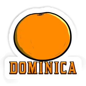 Dominica Aufkleber Orange Image