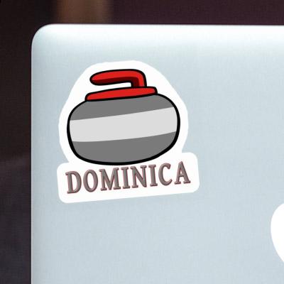 Autocollant Pierre de curling Dominica Laptop Image
