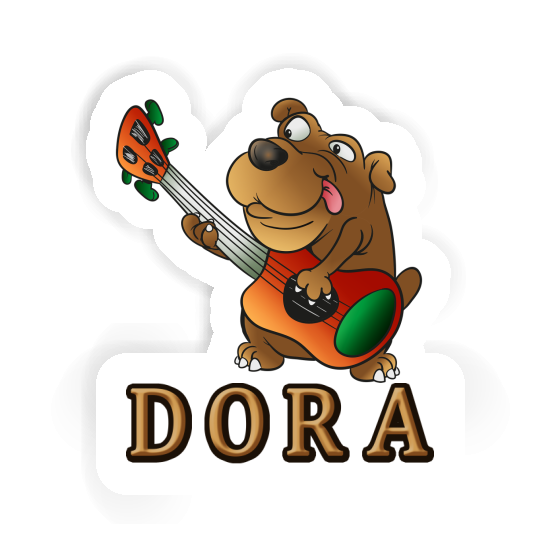 Gitarrenhund Aufkleber Dora Laptop Image
