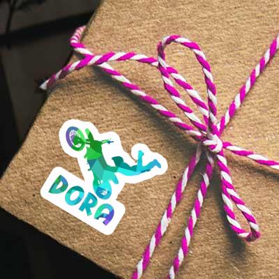 Sticker Dora Motocross-Fahrer Notebook Image