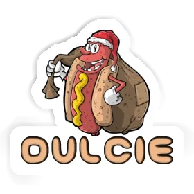 Christmas Hot Dog Sticker Dulcie Image