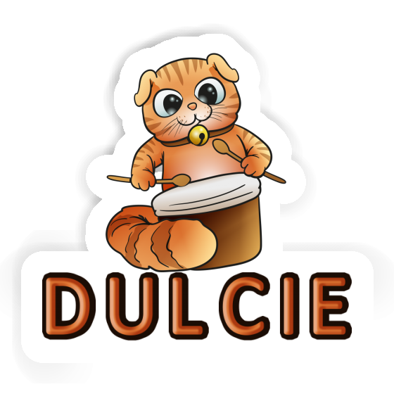 Drummer Cat Sticker Dulcie Image