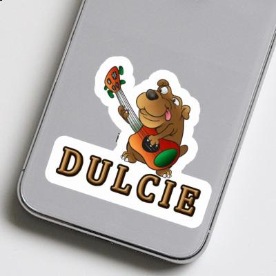 Guitar Dog Sticker Dulcie Laptop Image