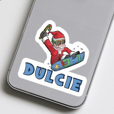 Sticker Christmas Snowboarder Dulcie Notebook Image