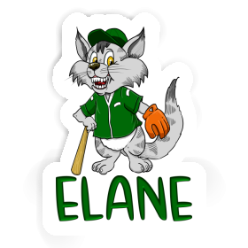 Autocollant Chat de baseball Elane Image