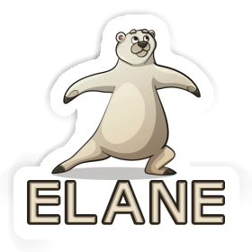 Yoga Bear Sticker Elane Image