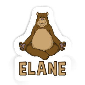 Sticker Yoga Bear Elane Image