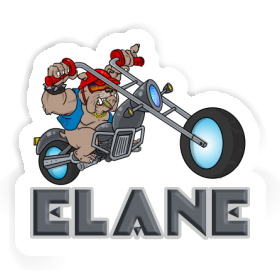 Elane Sticker Motorbike Rider Image