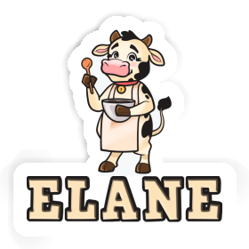 Sticker Elane Cow Image