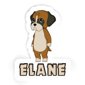 Elane Sticker German Boxer Image