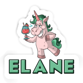 Licorne festive Autocollant Elane Image