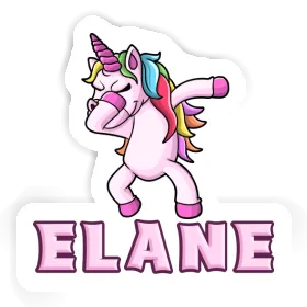 Dabbing Unicorn Sticker Elane Image