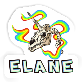 Einhorn-Totenkopf Sticker Elane Image