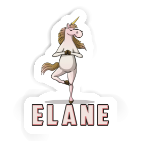 Elane Autocollant Licorne de yoga Image