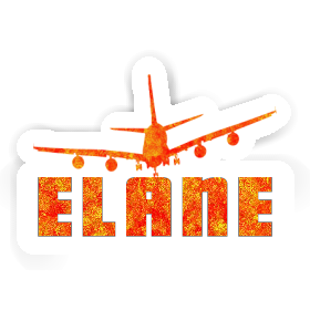 Sticker Elane Airplane Image