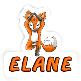 Elane Autocollant Yoga Renard Image