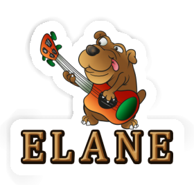 Sticker Elane Guitar Dog Image