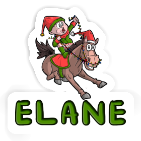 Cheval de Noël Autocollant Elane Image