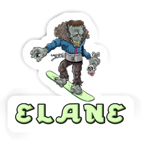 Snowboardeur Autocollant Elane Image