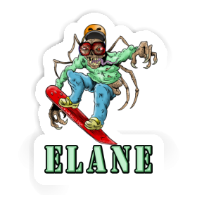 Snowboarder Sticker Elane Image