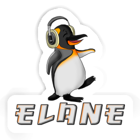 Elane Sticker Music Penguin Image