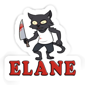 Elane Autocollant Chat psychopathe Image