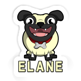 Sticker Elane Pug Image