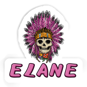 Elane Sticker Ladys Skull Image