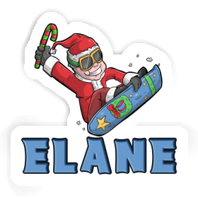 Sticker Weihnachts-Snowboarder Elane Image