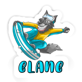 Sticker Snowboarder Elane Image