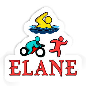 Triathlète Autocollant Elane Image