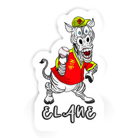 Elane Sticker Baseball Player Image