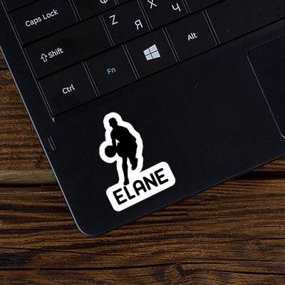 Elane Sticker Basketball Player Notebook Image