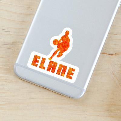 Elane Sticker Basketball Player Notebook Image