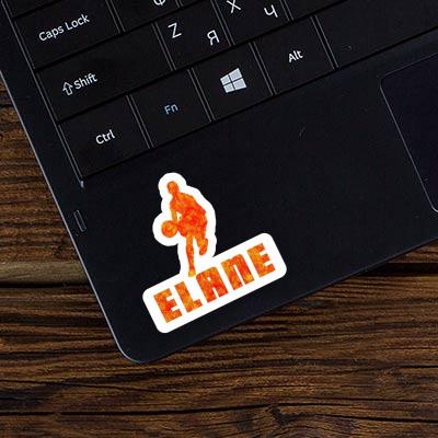 Elane Sticker Basketball Player Notebook Image